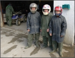 Si, Pete and James ready for the Quad bikes