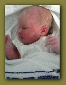 The new arrival, Anna, approximately 2 hours old