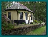 Old station building on the disused railway line